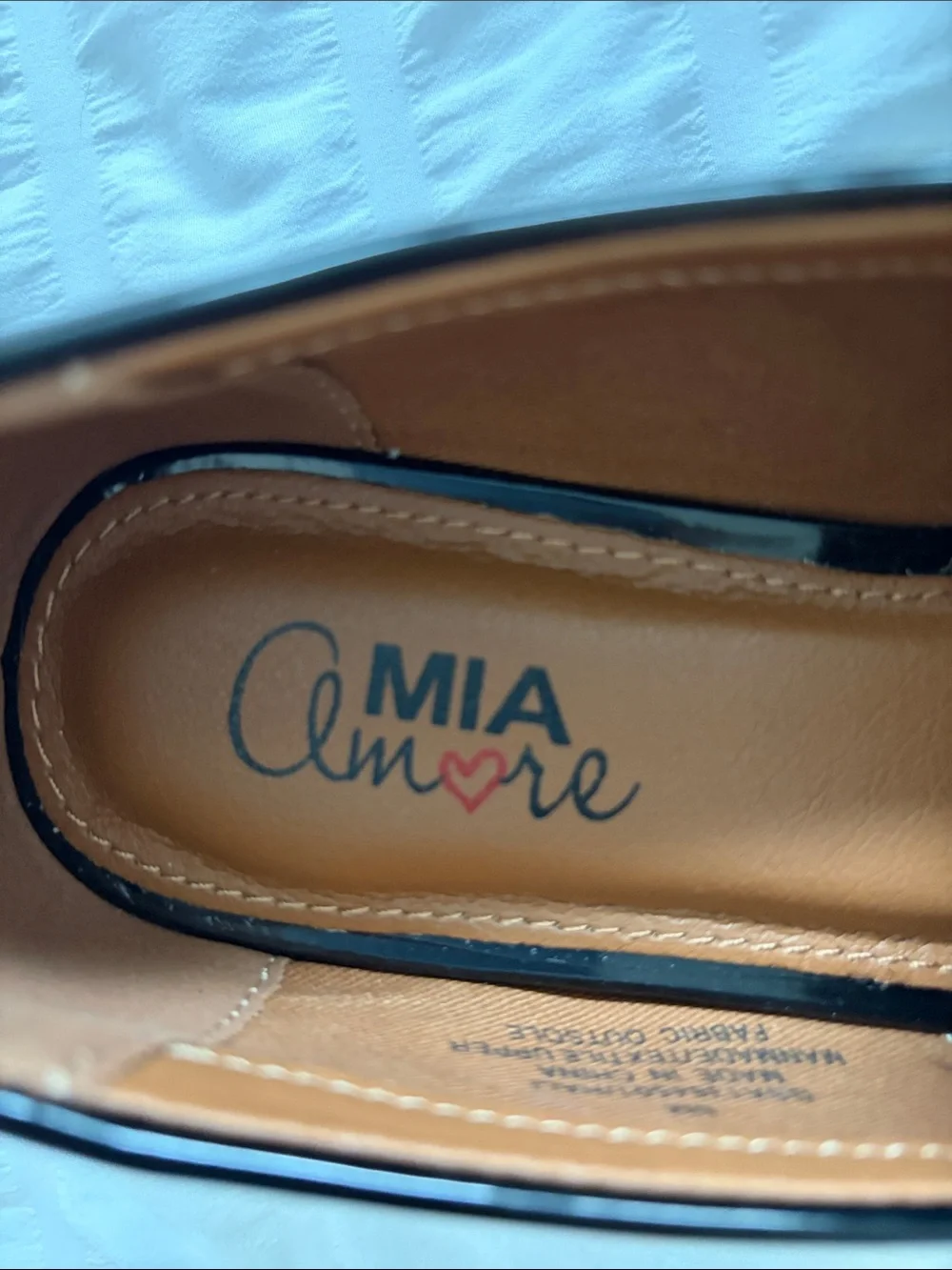 Mia Amore Black Patent Vegan Loafers with Leopard Print and Lug Style Sole. NEW!